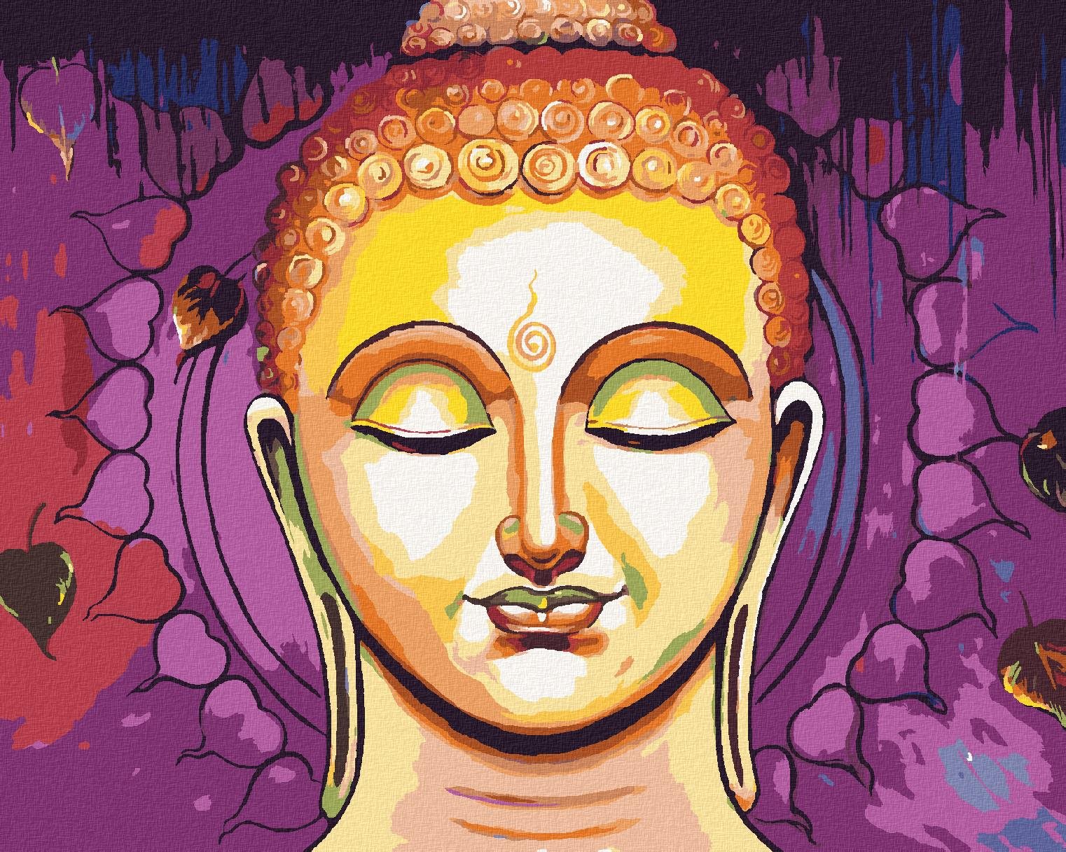 Zuty – Maľovanie Podľa Čísel – Meditujúci Buddha, 40 × 50 cm, Plátno + Rám
