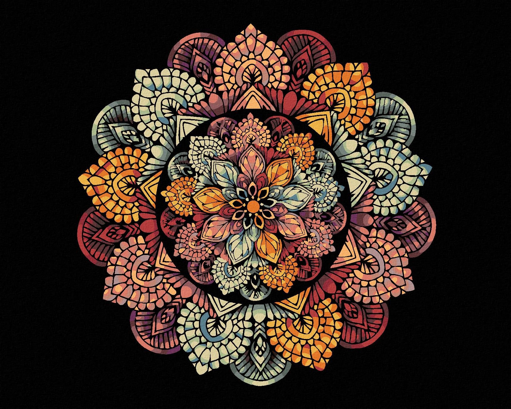 Zuty – Maľovanie Podľa Čísel – Mandala Ix, 80 × 100 cm, Plátno