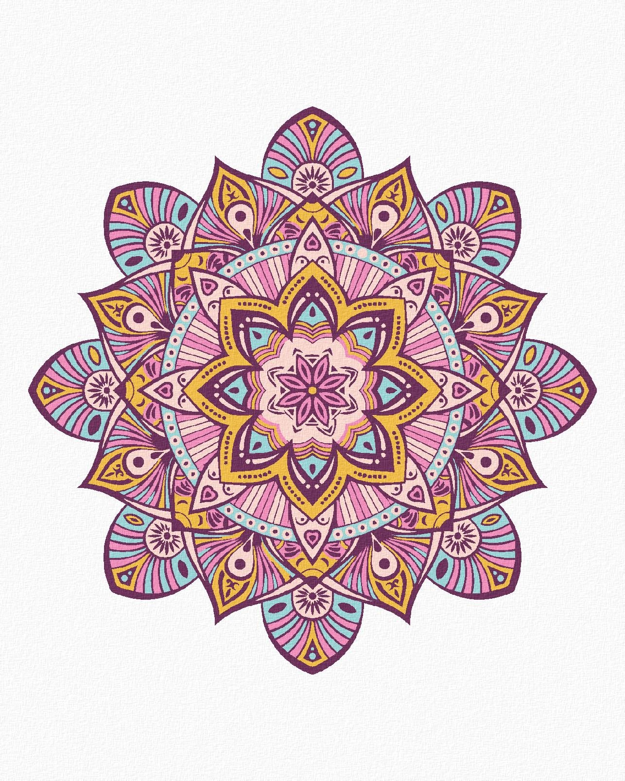 Zuty – Maľovanie Podľa Čísel – Mandala VII, 40 × 50 cm, Plátno + Rám