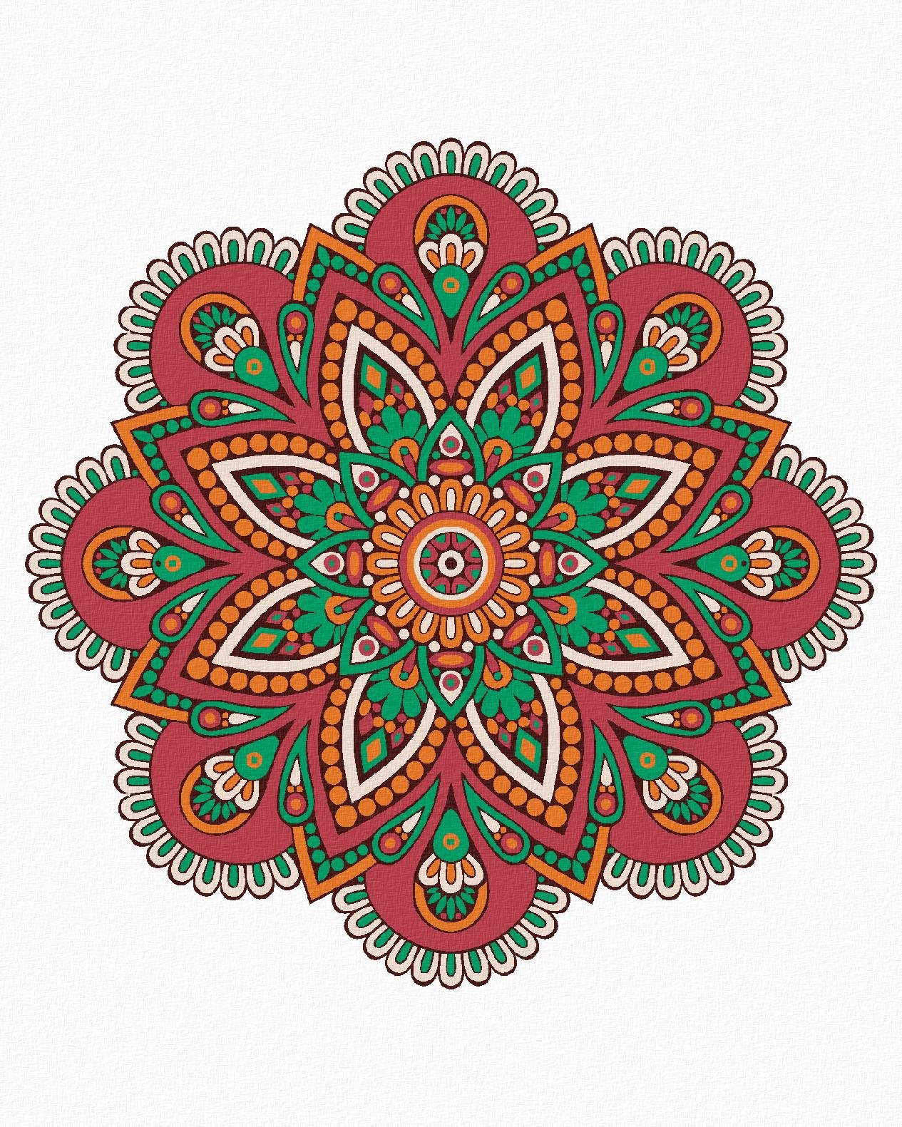 Zuty – Maľovanie Podľa Čísel – Mandala VI, 40 × 50 cm, Plátno