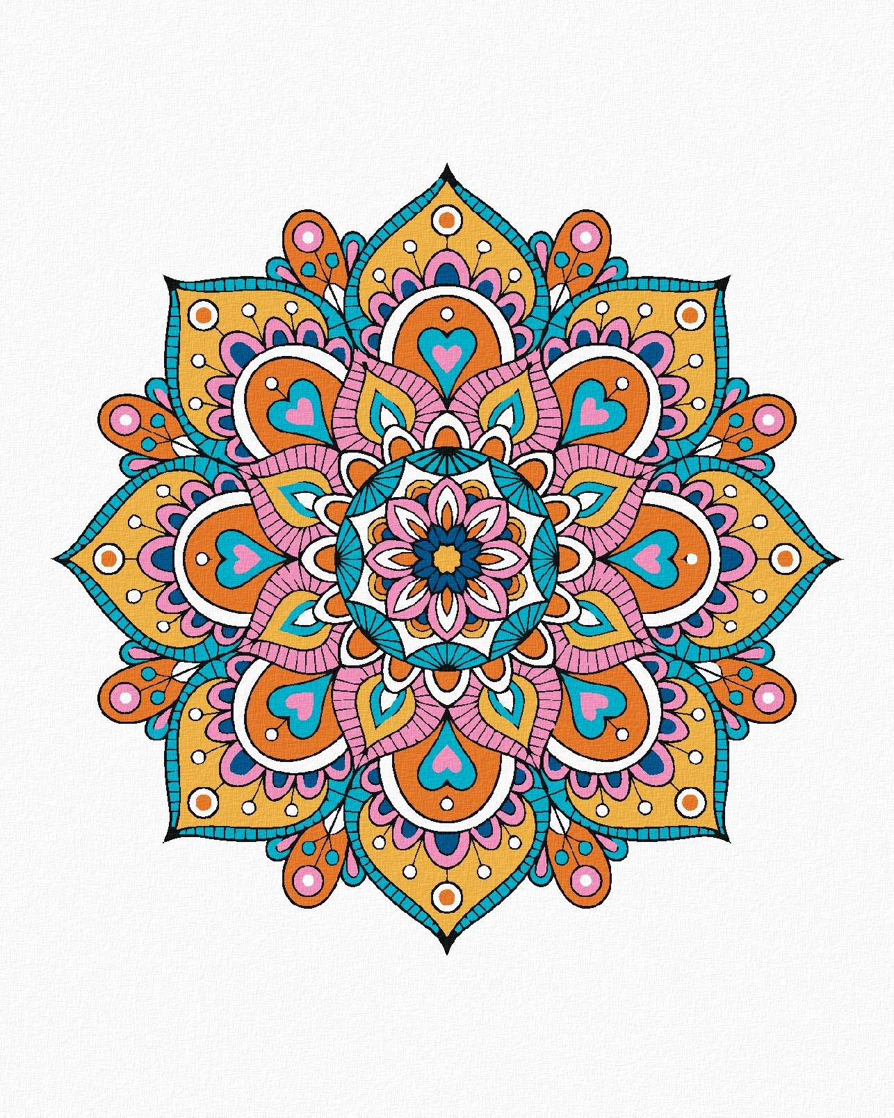Zuty – Maľovanie Podľa Čísel – Mandala Iii, 80 × 100 cm, Plátno + Rám