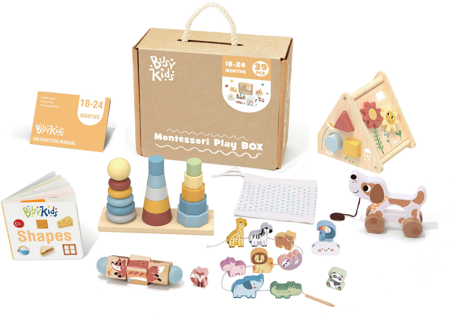 BusyKids Montessori Edukační box pro děti, 18 - 24 měsíců