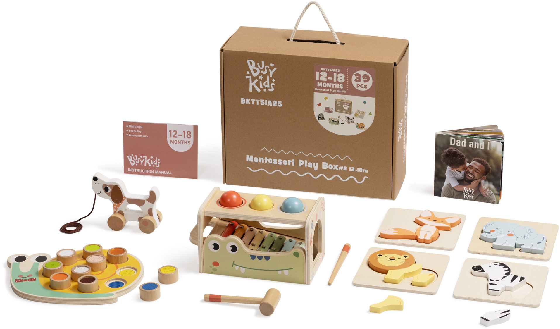 BusyKids Montessori Senzorický box pro děti, 12 -18 měsíců