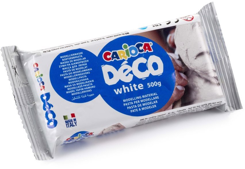 Carioca Déco bílá samotvrdnoucí modelovací hmota 500 g
