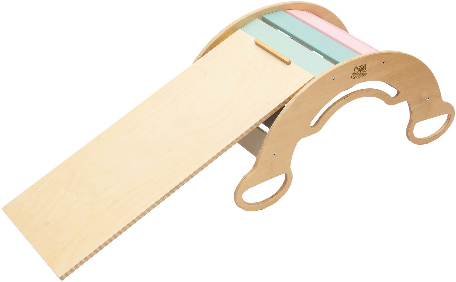 BusyKids Montessori houpačka 5in1 s prknem PASTEL