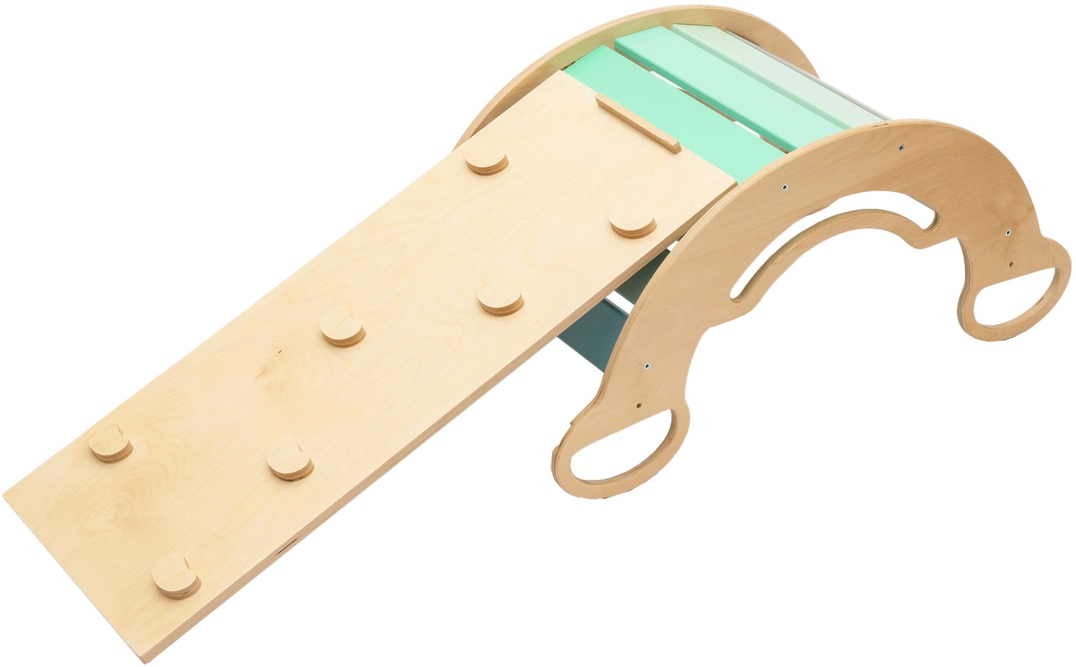 BusyKids Montessori houpačka 5in1 s prknem MINT