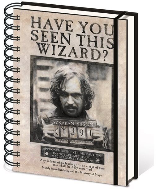Blok A5 krúžkový, linajkový – Harry Potter Sirius