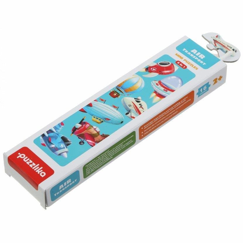Puzzlika 15283 Letecká doprava – puzzle 8 dopravných prostriedkov – 16 dielikov