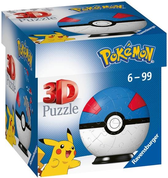 Ravensburger 3D puzzle 112654 puzzle-Ball Pokémon Motív 2 – položka 54 dielikov