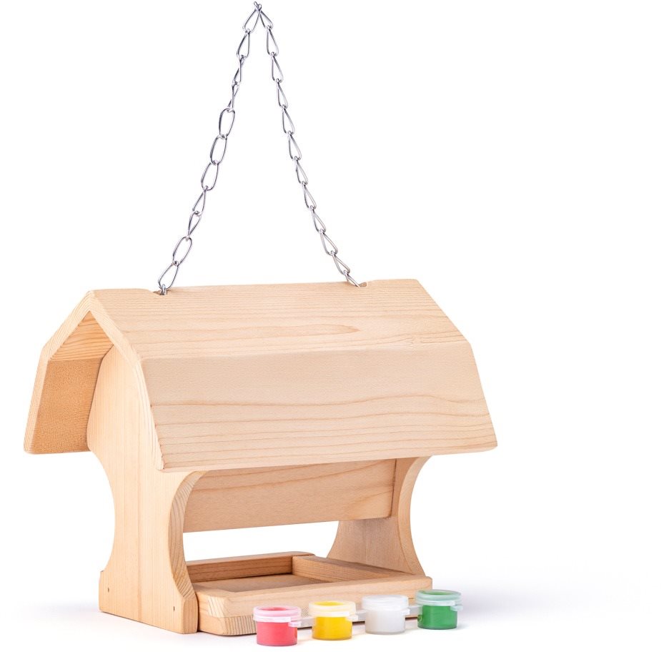 Woody, kŕmidlo pre vtáčikov, 4 farby a štetec