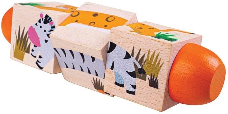 Bigjigs Toys Motorický valec život v džungli