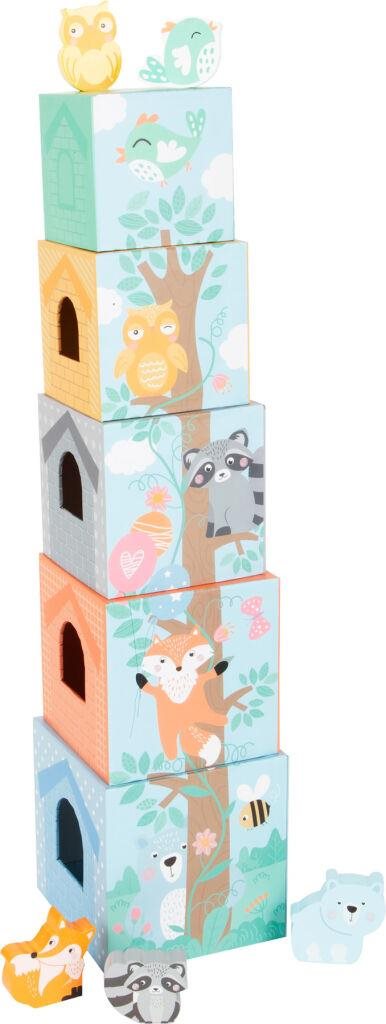 Small Foot - Skladacia veža pastelová so zvieratkami