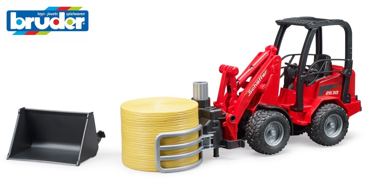 Bruder Farmer – kompaktný nakladač s chápadlom na balíky