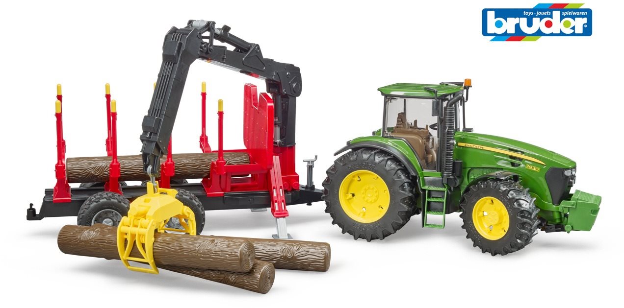 Bruder Lesné vozidlá – John Deere s lesným prívesom a kladami