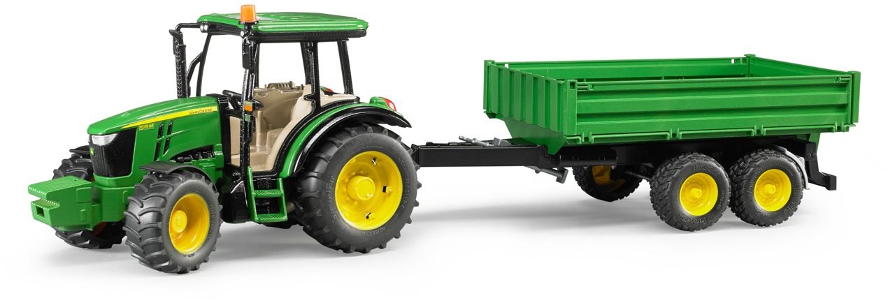 Bruder Farmer – Traktor John Deere so sklápacím prívesom
