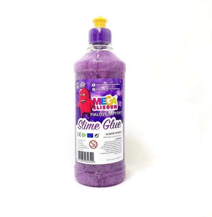 Megaslizúň – PVA slizové lepidlo fialové trblietky 500 ml