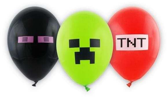 Balóniky latexové minecraft 30 cm, 6 ks