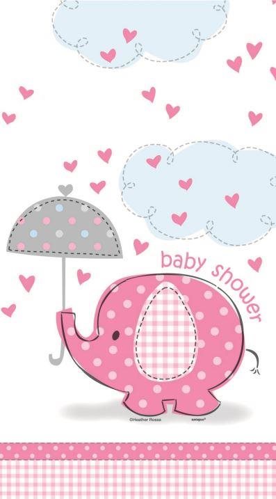 Obrus „baby shower“ tehotenský večierok – dievča/girl – 137 × 213 cm