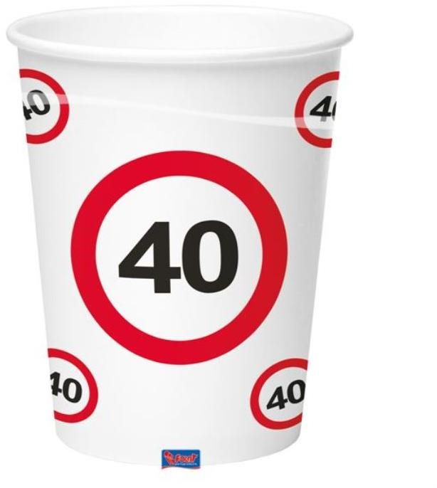 Tégliky dopravná značka 40, 350ml 8ks/bal