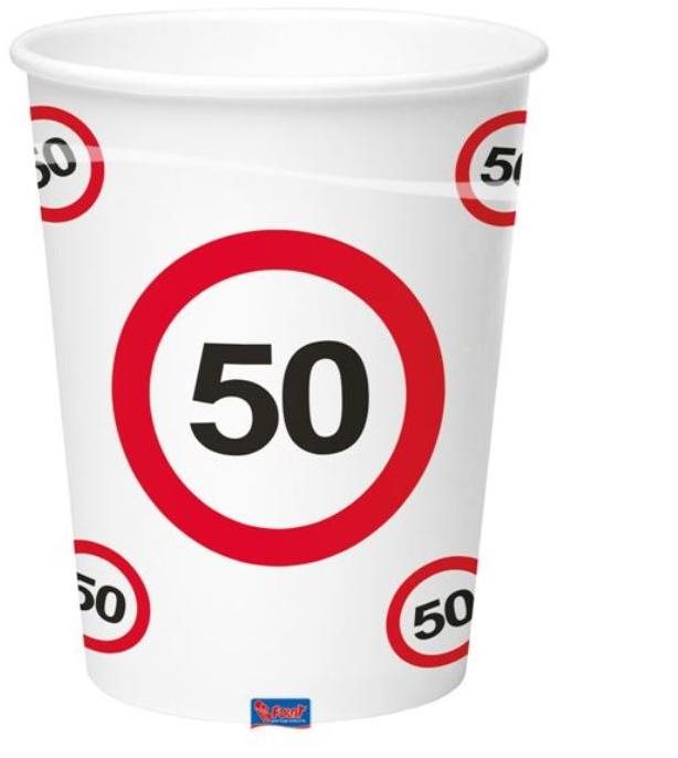 Tégliky dopravná značka 50, 350 ml 8ks/bal