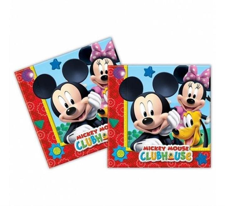 Obrúsky myšiak Mickey mouse – 33 × 33 cm, 20 ks