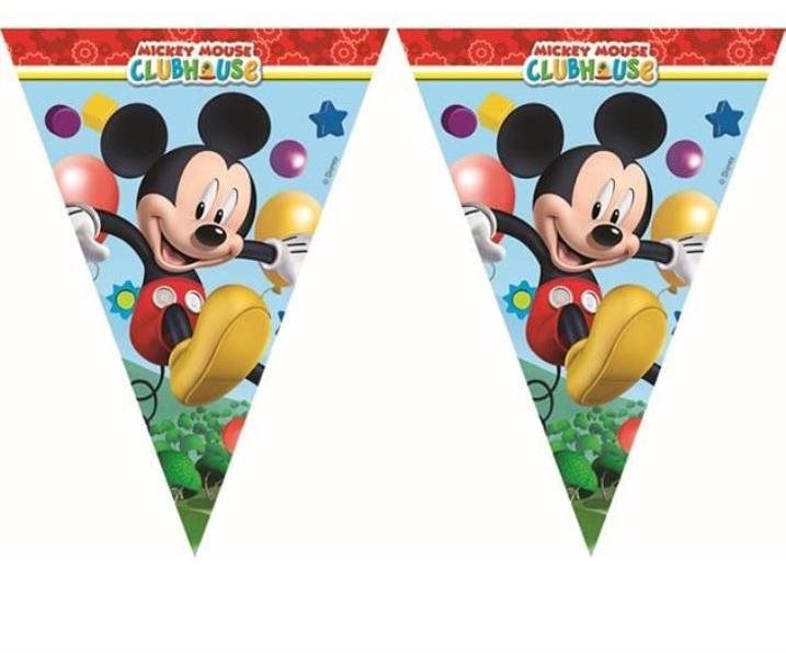 Girlanda myšiak Mickey mouse – vlajky – 230 cm