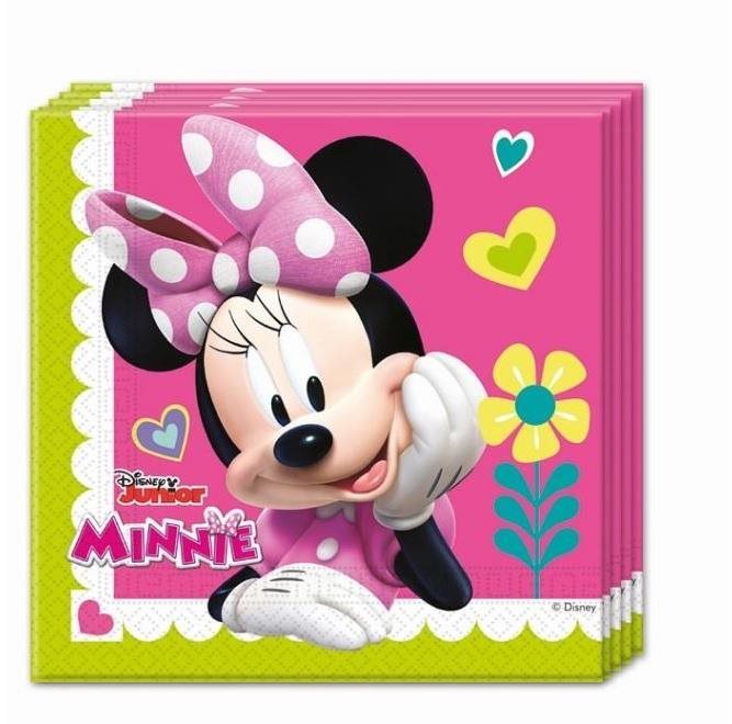 Papierové obrúsky myška „Minnie happy helpers“, 33 × 33 cm, 20 ks