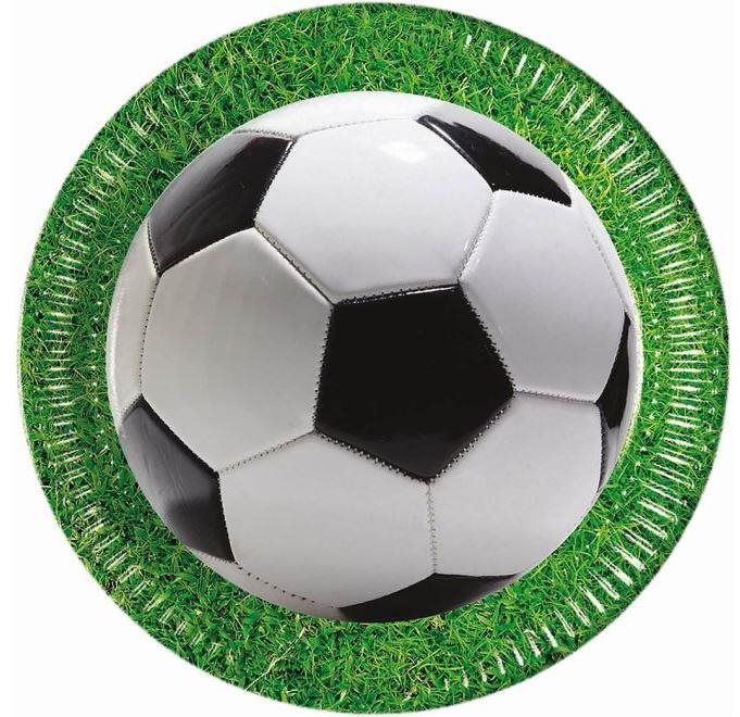 Papierové taniere futbal 23 cm, 8 ks