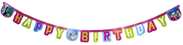 Banner – girlanda frozen – ľadové kráľovstvo happy birthday – narodeniny – 215 cm