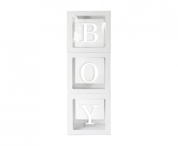 Dekoratívne boxy na balóniky boy/3 ks