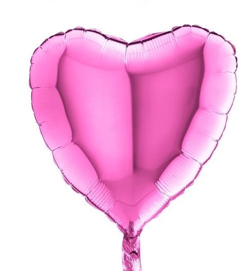 Balón fóliový 45 cm srdce svetlo ružové – Valentín/svadba