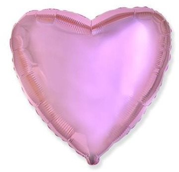 Balón fóliový 45 cm srdce svetlo ružové metalické – Valentín/svadba