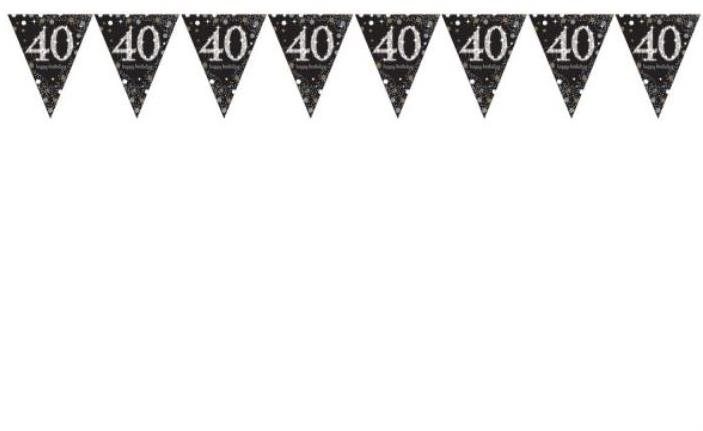 Girlanda vlajky 40 rokov – narodeniny – happy birthday – 400 cm
