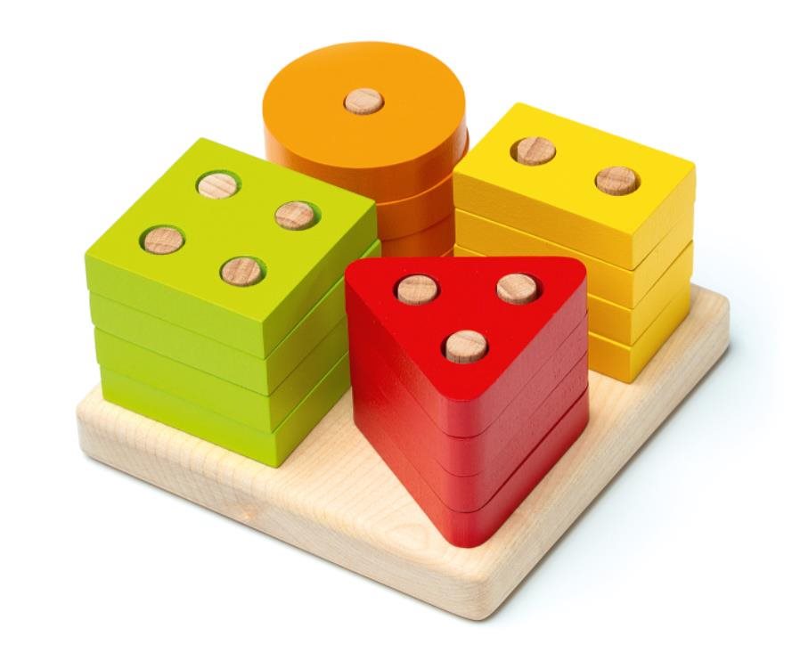 CUBIKA 15344 Triedime tvary IV, drevená skladačka 17 dielov