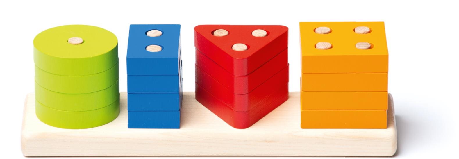 CUBIKA 15337 Triedime tvary V, drevená skladačka 17 dielov