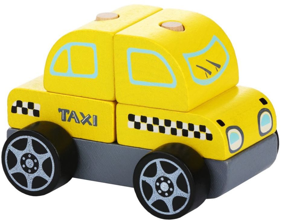 CUBIKA 13159 Taxi vozidlo, drevená skladačka 5 dielov