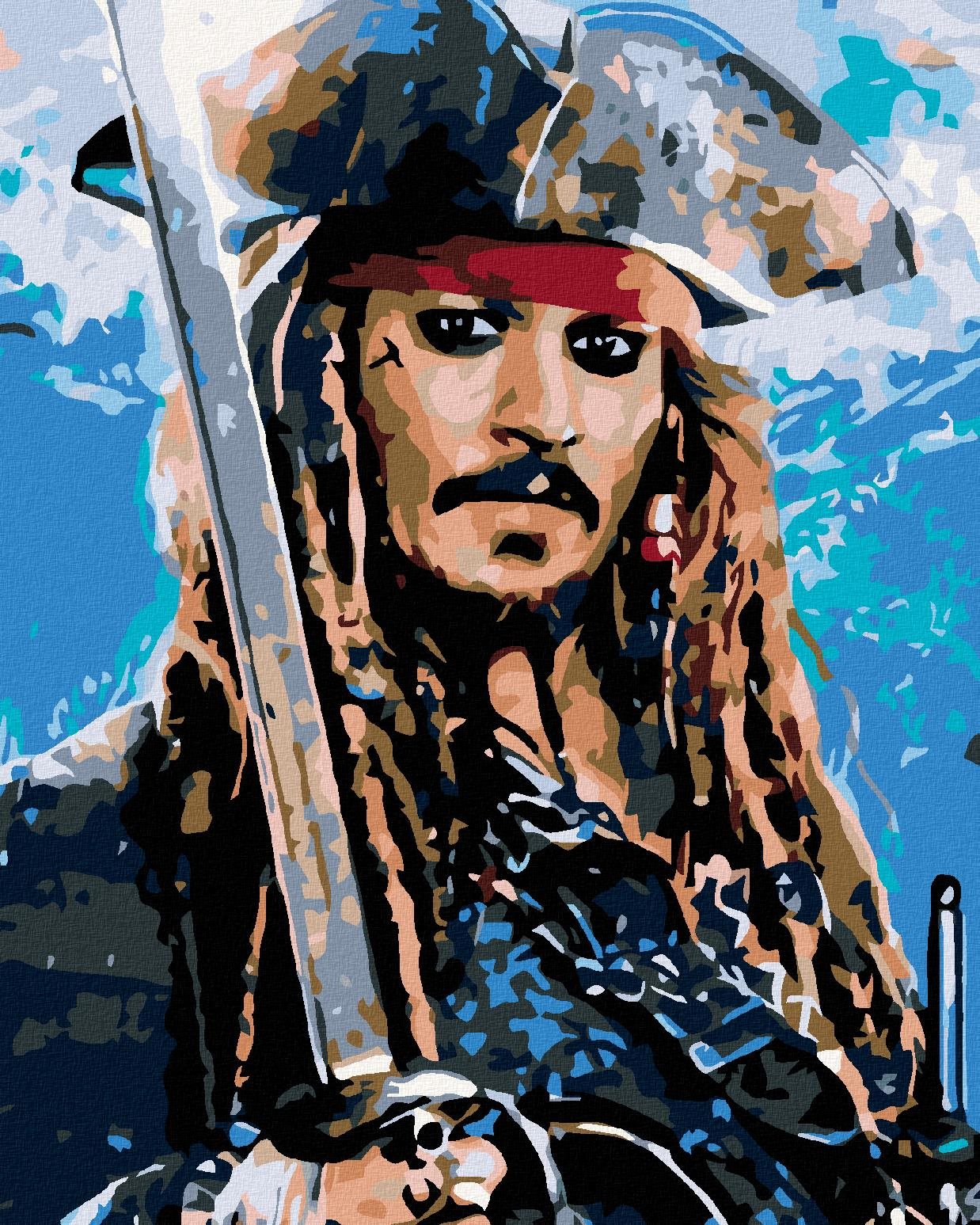 Maľovanie podľa čísel - Jack sparrow II, 40 x 50 cm, bez rámu a bez napnutého plátna