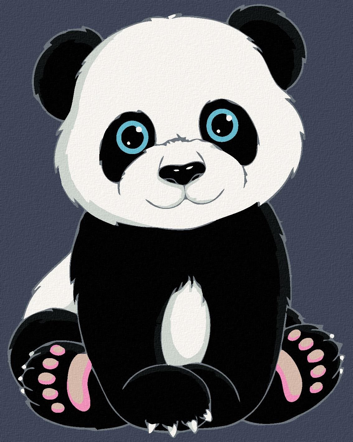 Maľovanie podľa čísel - Panda, 80 x 100 cm, bez rámu a bez napnutého plátna