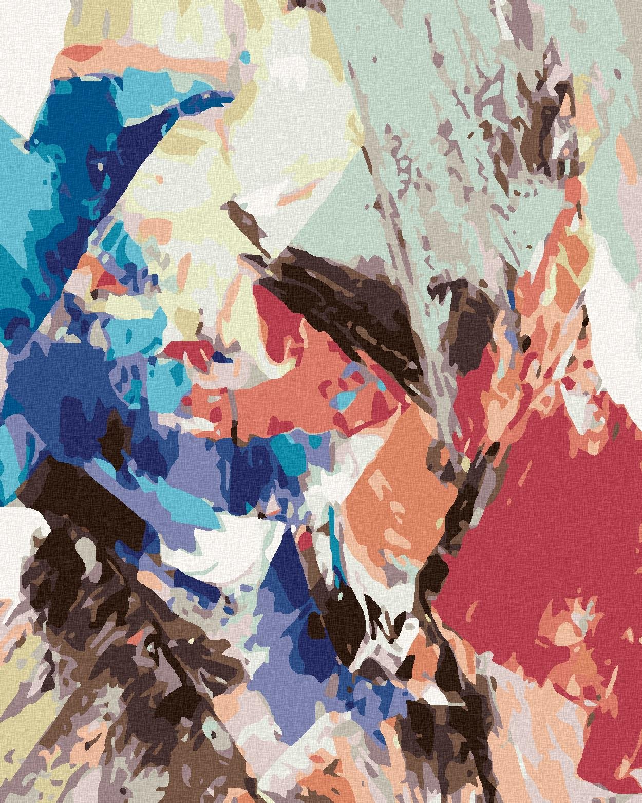 Maľovanie podľa čísel - Farebná abstrakcia, 40 x 50 cm, napnuté plátno na ráme