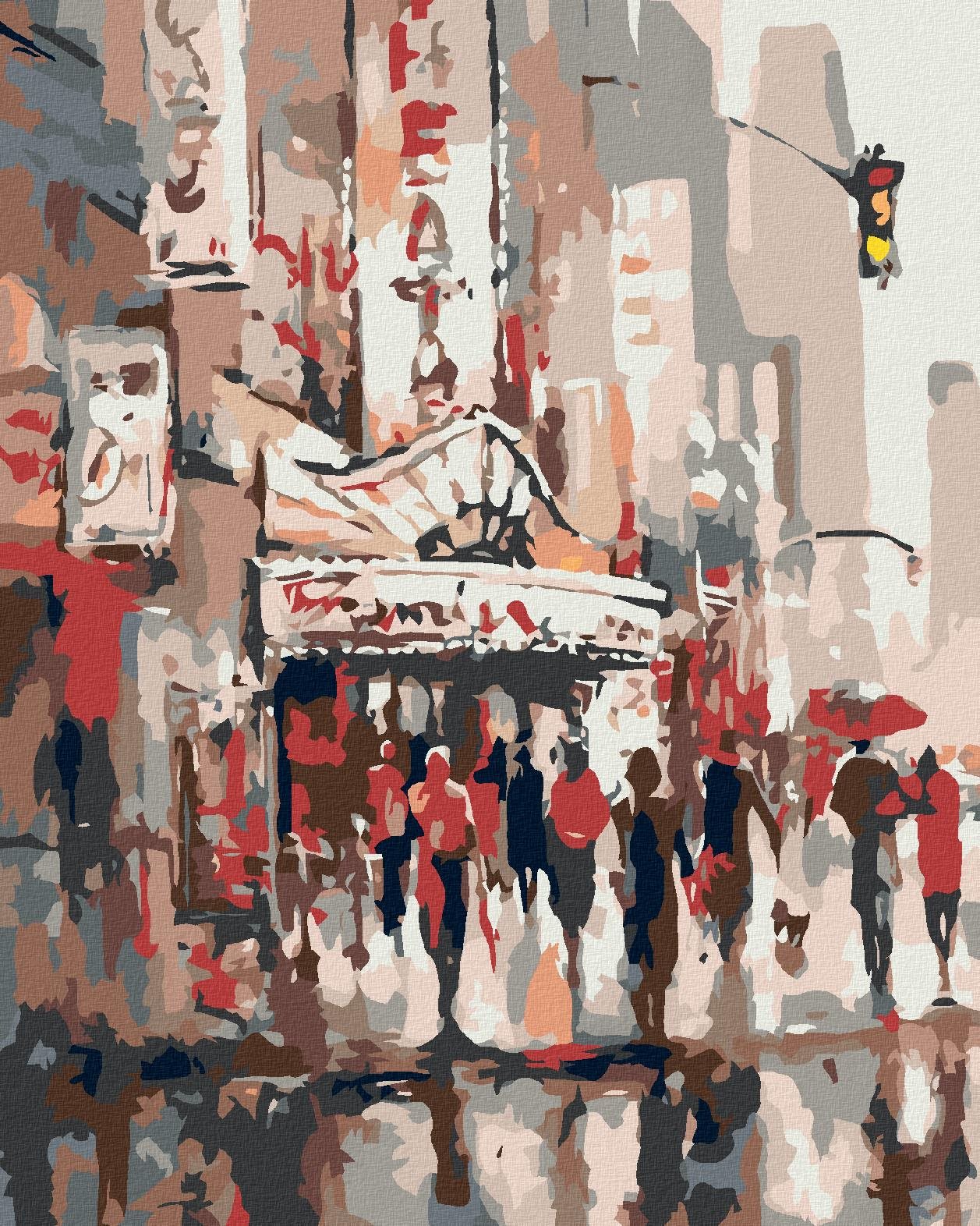 Maľovanie podľa čísel – Ľudia pri divadle, 80 × 100 cm, napnuté plátno na rám