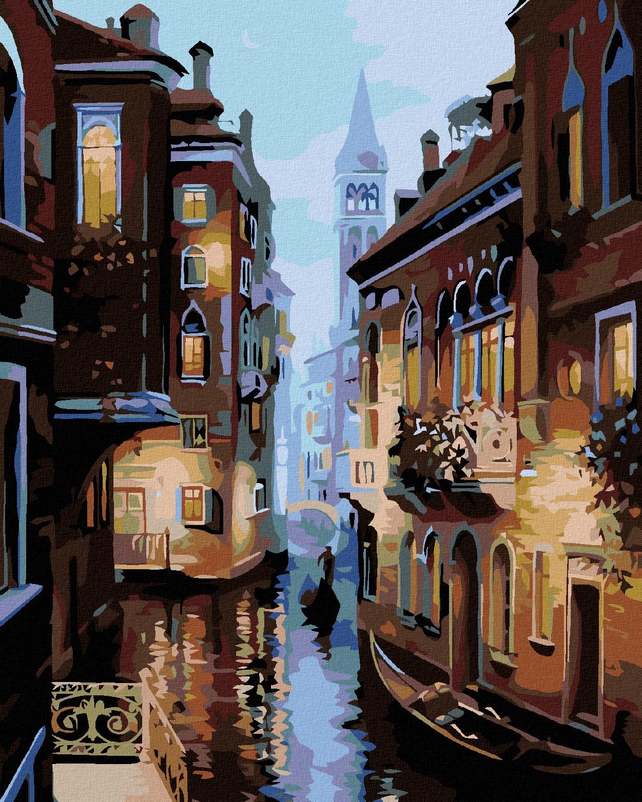 Maľovanie podľa čísel - Benátky, 40 x 50 cm, bez rámu a napnutého plátna