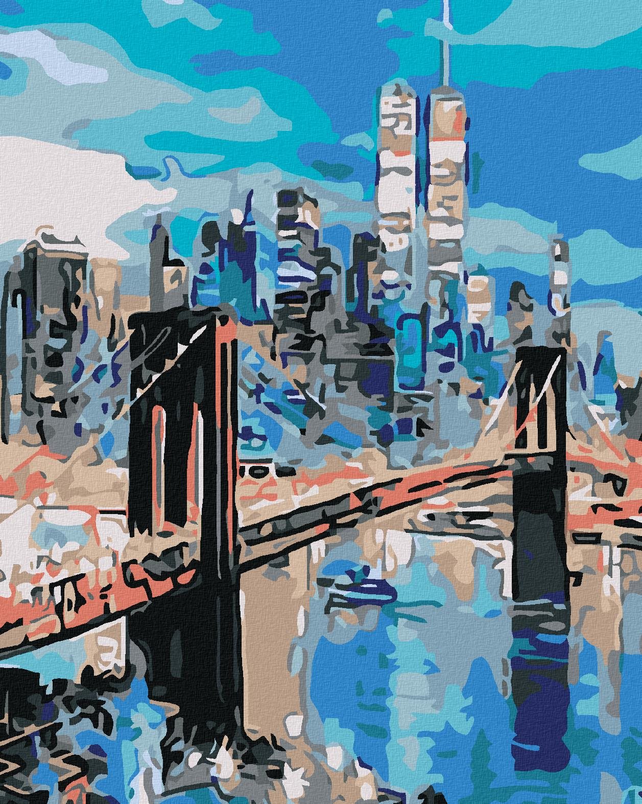 Maľovanie podľa čísel - Brooklynský most, 40 x 50 cm, napnuté plátno na ráme