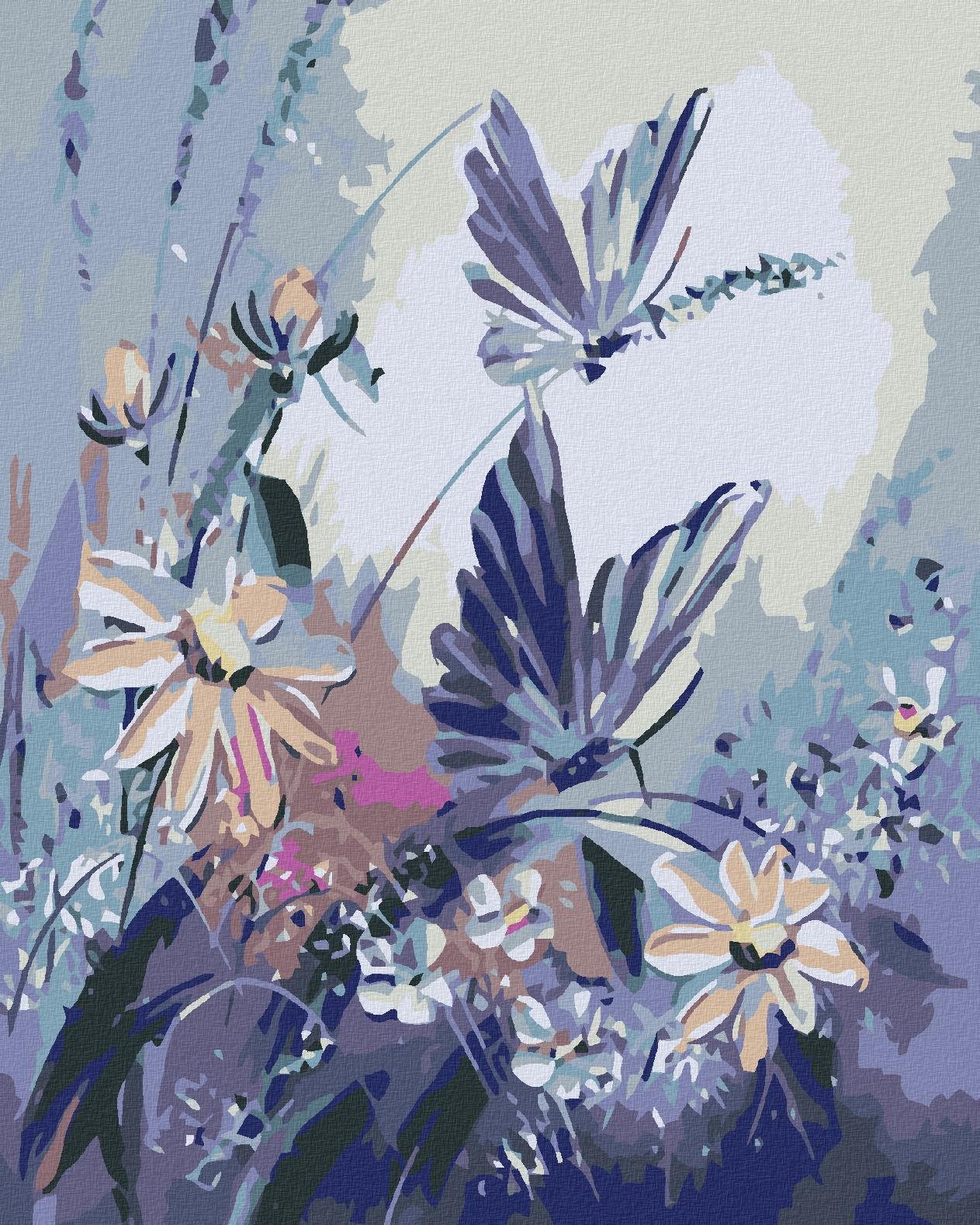 Maľovanie podľa čísel – Motýle, 40 × 50 cm, napnuté plátno na rám