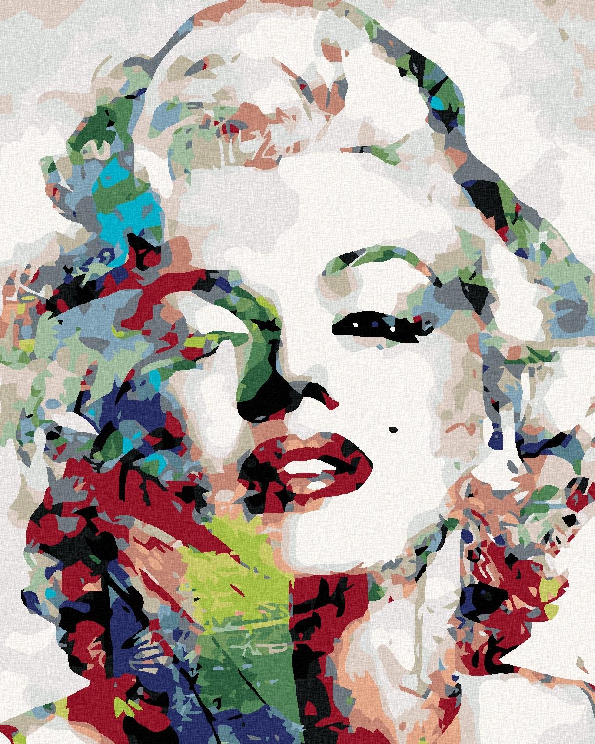Maľovanie podľa čísel – Marilyn Monroe, 40 × 50 cm, bez rámu a bez napnutého plátna