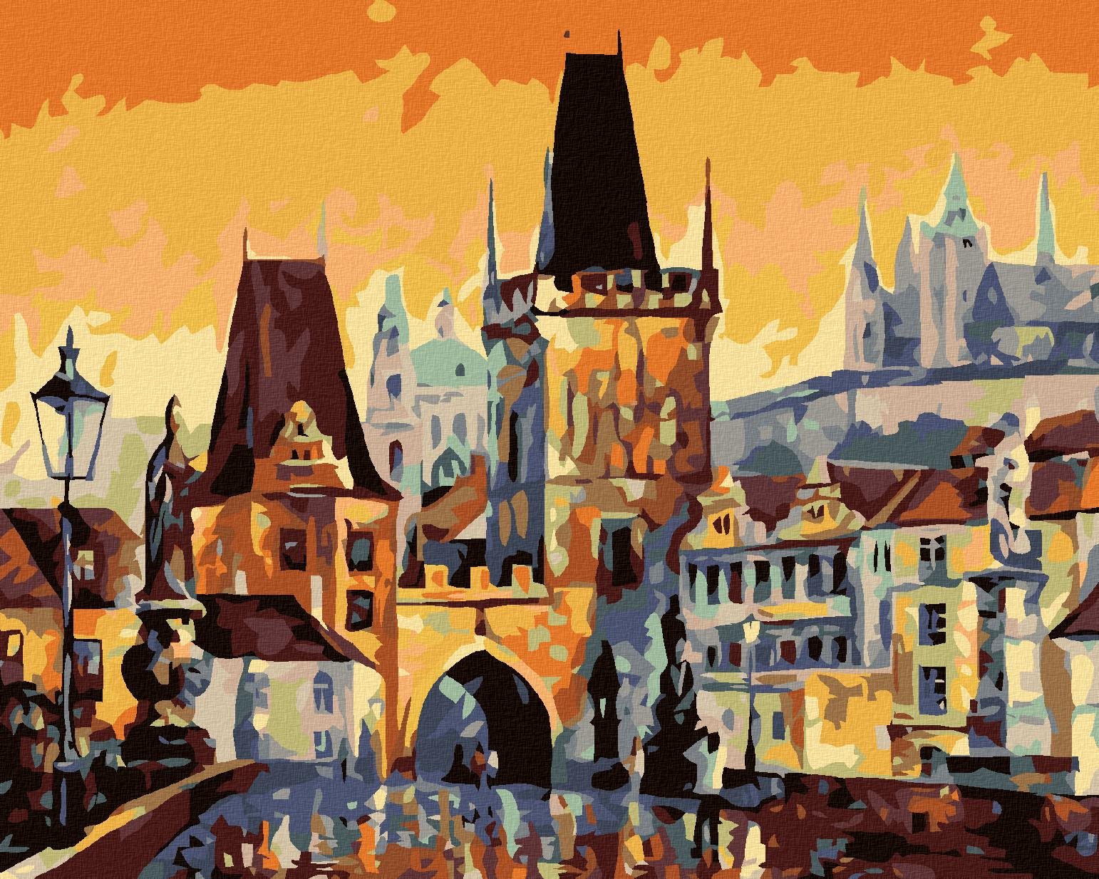 Maľovanie podľa čísel - Karlov most, 100 x 80 cm, napnuté plátno na ráme