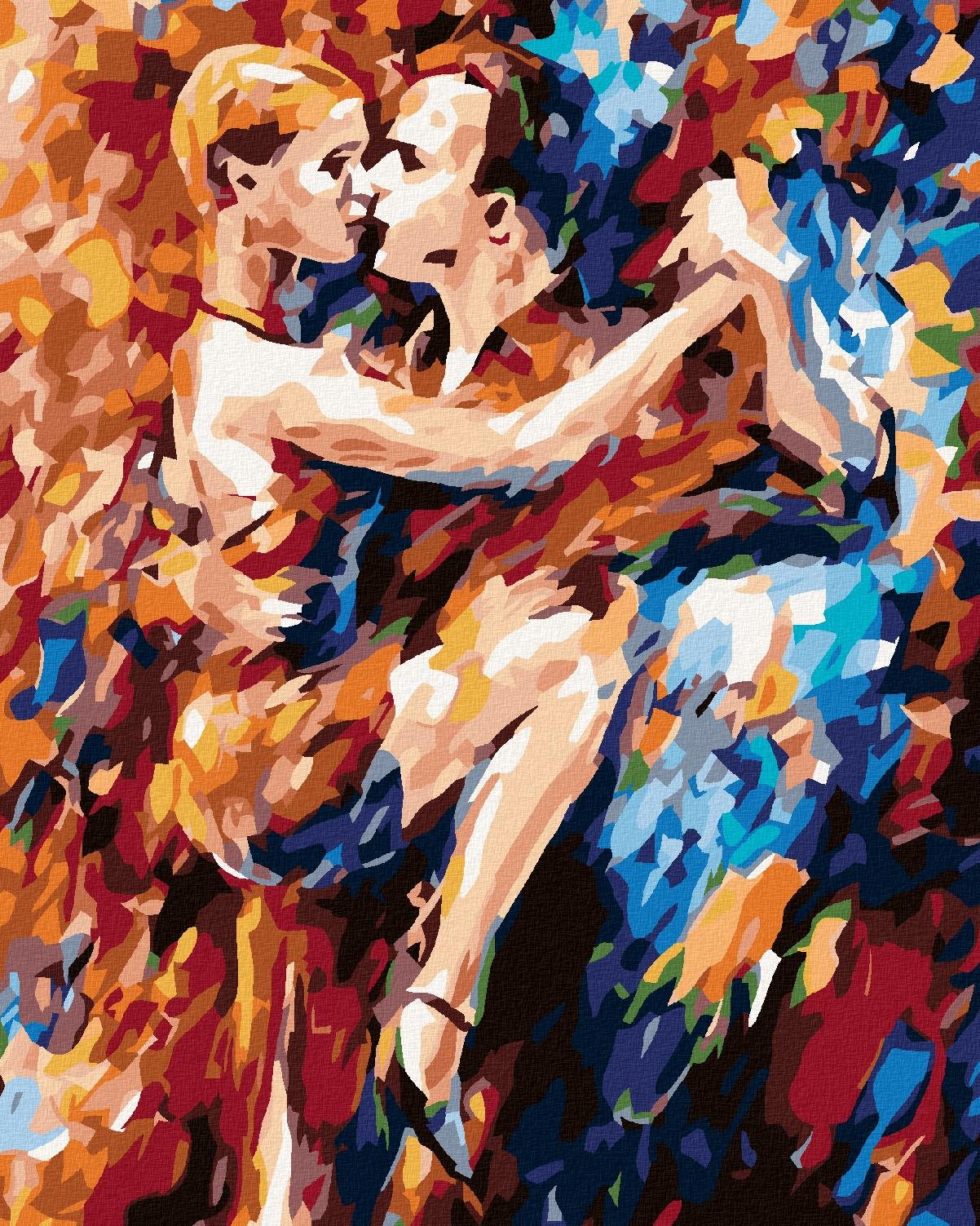 Maľovanie podľa čísel - Vo vášni tanca, 80 x 100 cm, bez rámu a napnutého plátna