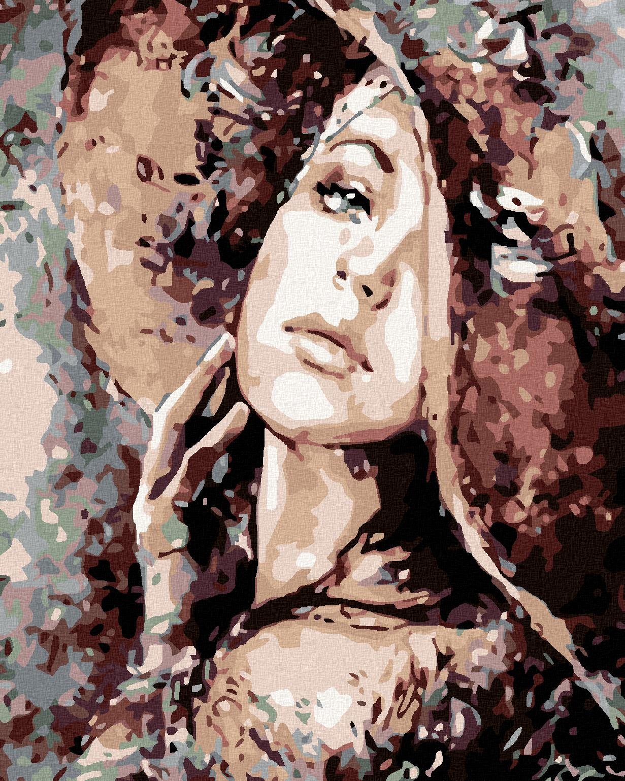 Maľovanie podľa čísel – Zasnená, 40 × 50 cm, plátno napnuté na ráme