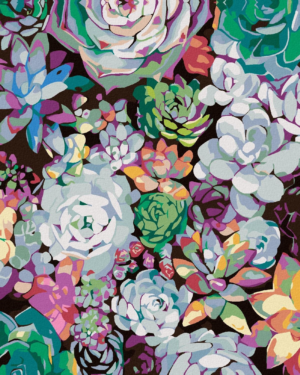 Maľovanie podľa čísel – Kvetinový obrázok, 40 × 50 cm, plátno napnuté na ráme