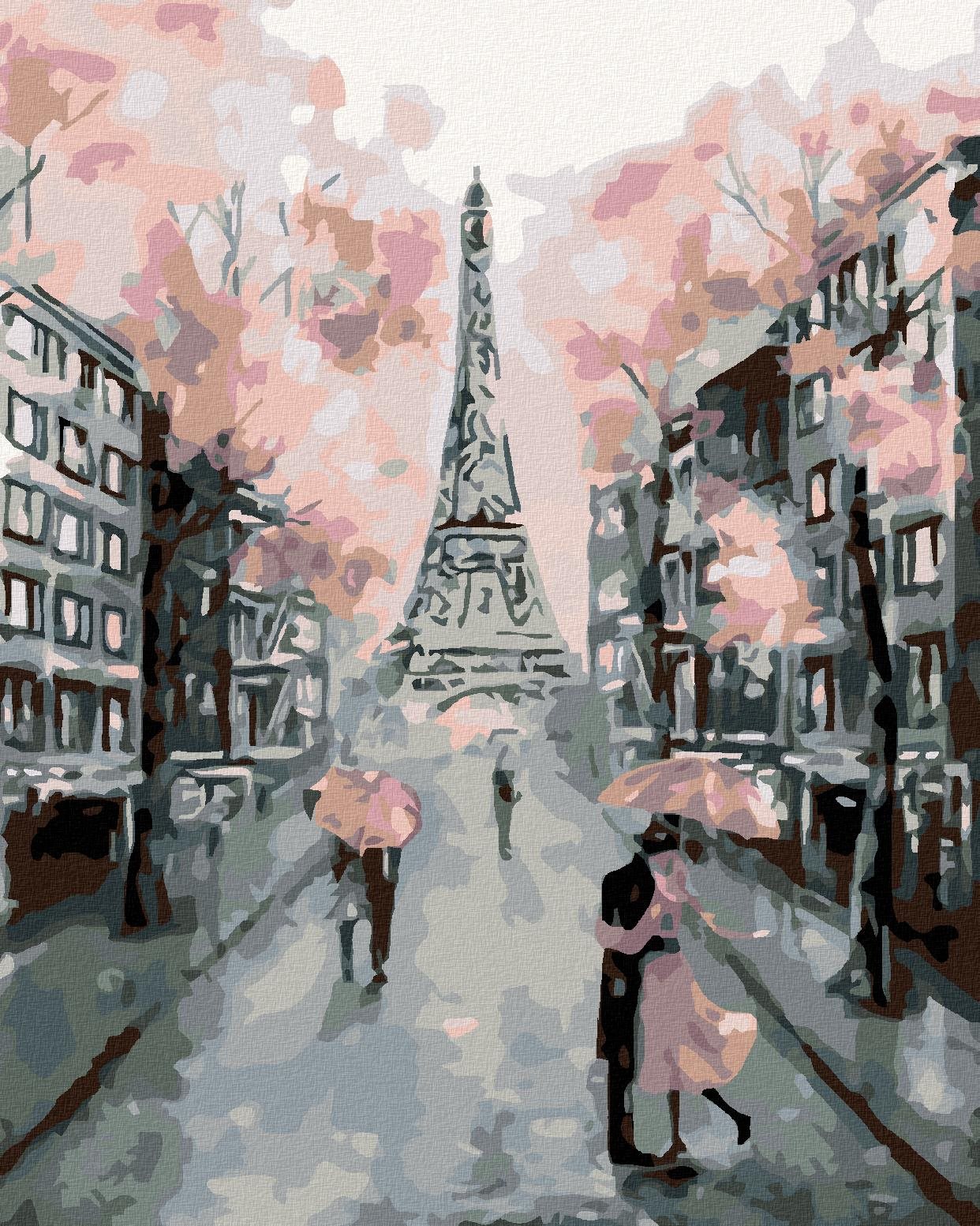 Maľovanie podľa čísel – Kvitnúci Paríž, 80 × 100 cm, vypnuté plátno na rám