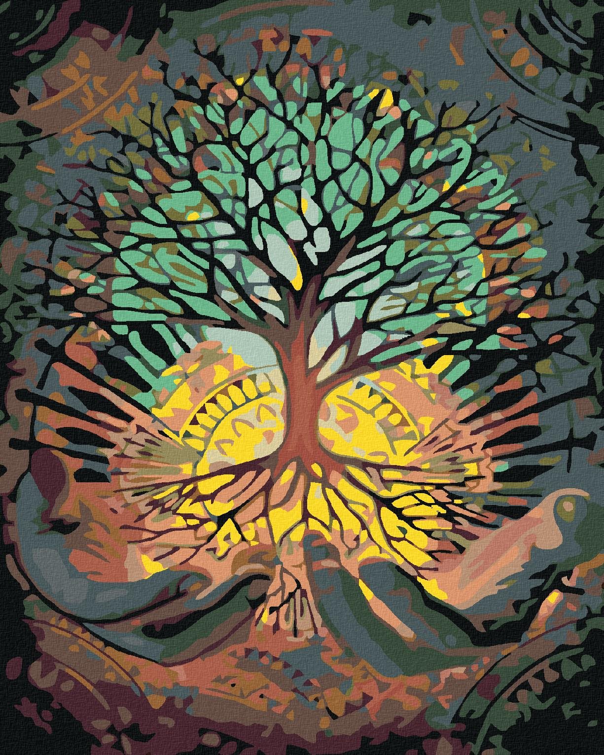Maľovanie podľa čísel – Darovaný strom, 80 × 100 cm, bez rámu a bez napnutia plátna